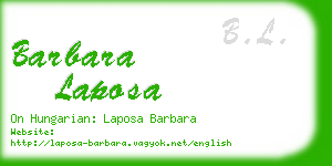 barbara laposa business card